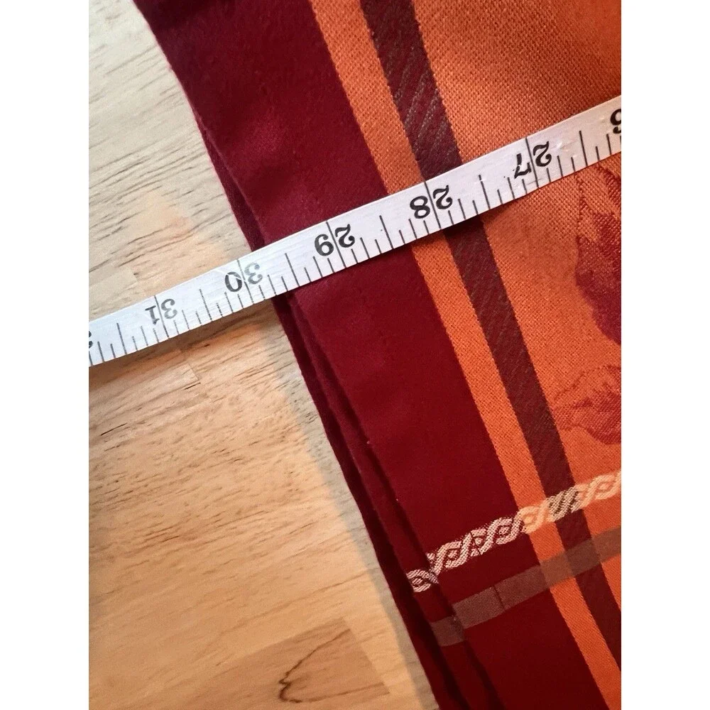 Williams Sonoma Jacquard Tablecloth 60x84 fall harvest Pumpkin orange